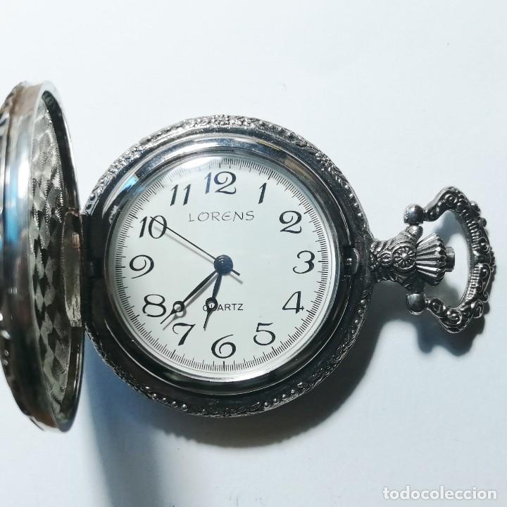 reloj de bolsillo lorens quartz. grabados con t - Comprar Relógios