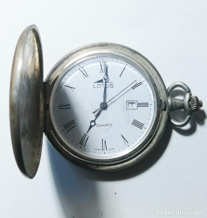 reloj de bolsillo lotus quartz. grabados con tr - Compra venta en