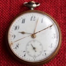 Relojes de bolsillo: RELOJ TIPO LEPINE - MADE IN SWISS - NO FUNCIONA - CAJA DE BRONCE - 48 MM DE DIAMETRO