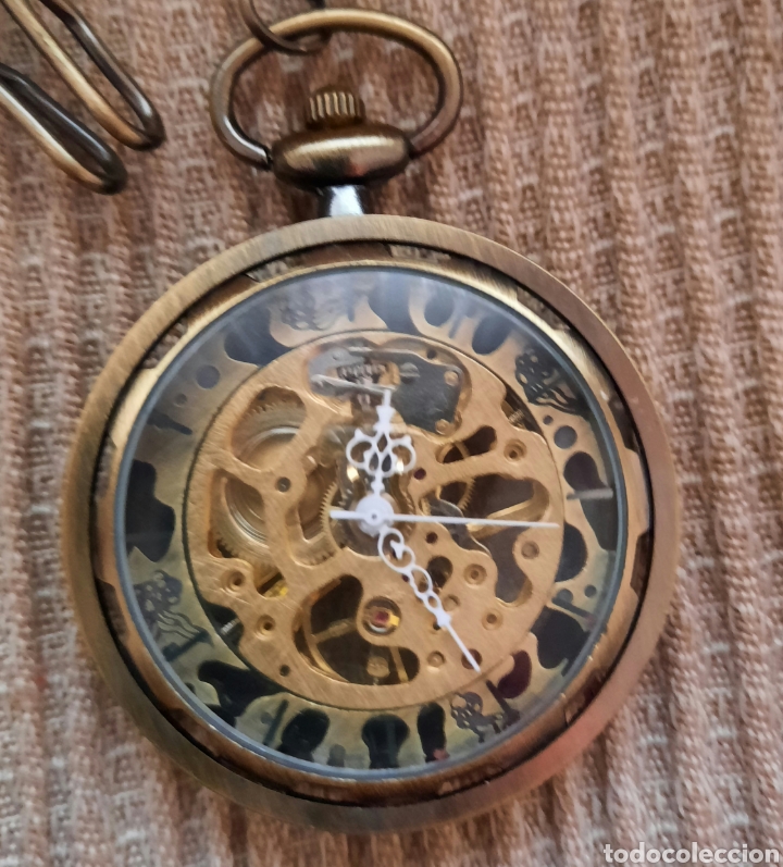 Relojes de bolsillo: RELOJ DE BOLSILLO - ESQUELETO - - Foto 2