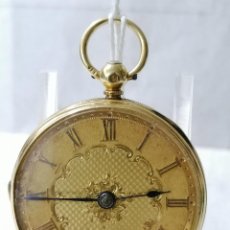 Relojes de bolsillo: RELOJ DE BOLSILLO, MARCA ST ANN'S LANE, ORO 18 K, DIAMETRO 42 MM, FUNCIONA, CUERDA MEDIANTE LLAVE