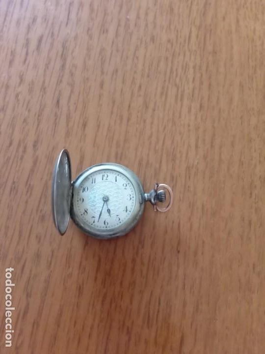 Relojes de bolsillo: Reloj de plata antiguo. - Foto 2