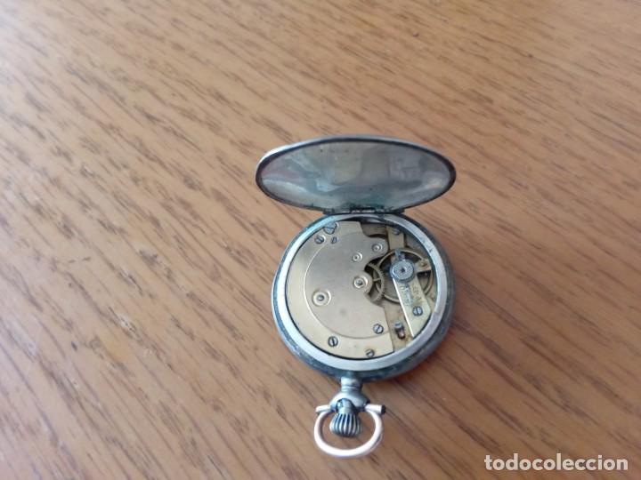 Relojes de bolsillo: Reloj de plata antiguo. - Foto 3