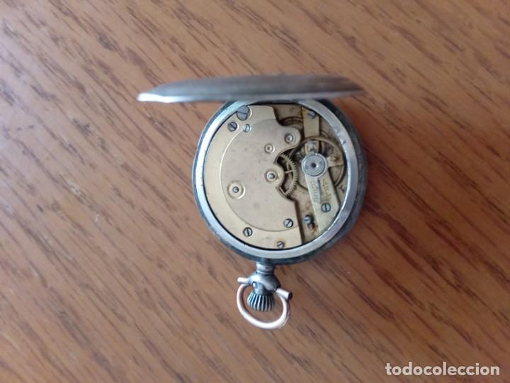 Relojes de bolsillo: Reloj de plata antiguo. - Foto 4