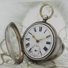 Relojes de bolsillo: FANTÁSTICO RELOJ DE BOLSILLO INGLES-DE PLATA-CIRCA 1901-FUNCIONANDO. Lote 264259512
