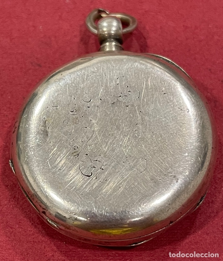 Relojes de bolsillo: Antiguo reloj de bolsillo en plata de ley, Garsac A Talmont. Brevete. - Foto 3 - 277189743