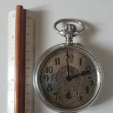 Relojes de bolsillo: IMPRESIONANTE RELOJ DE BOLSILLO DE PLATA 11,3 X 8 CM