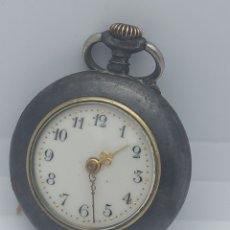 Relojes de bolsillo: RELOJ DE BOLSILLO HIERRO. ESFERA PORCELANA BLANCA. AÑO 1910