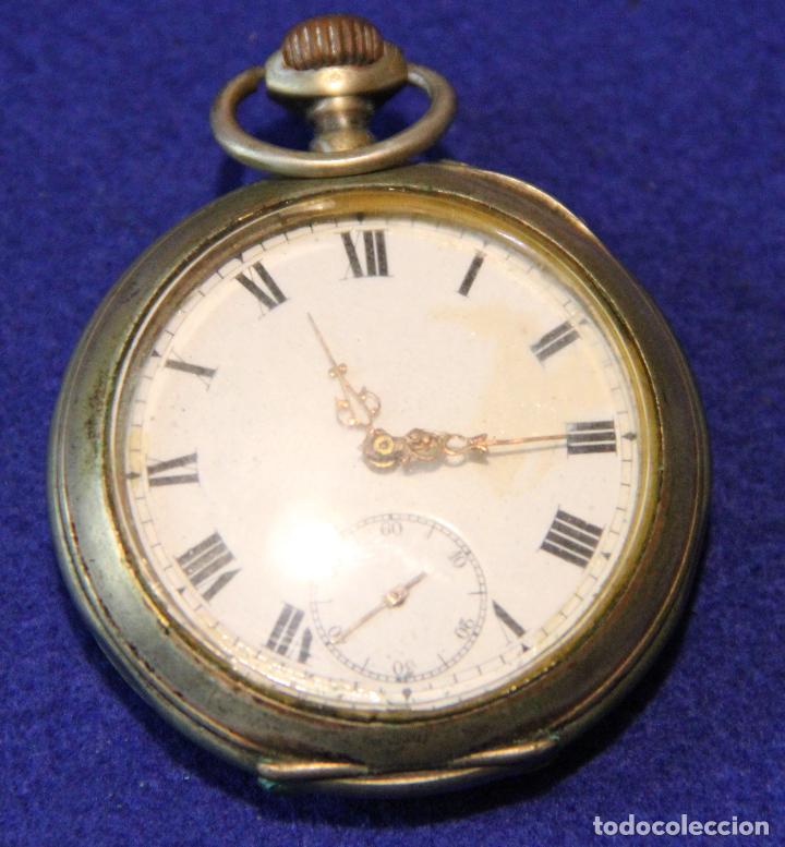 Relojes de bolsillo: RELOJ DE BOLSILLO CAJA DE PLATA - Foto 2