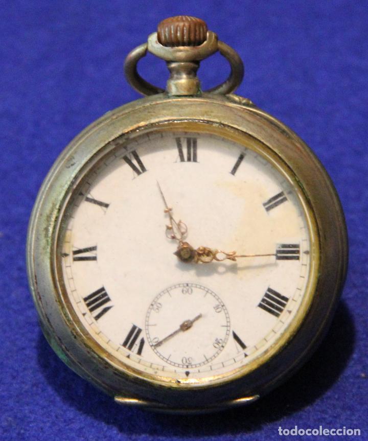 Relojes de bolsillo: RELOJ DE BOLSILLO CAJA DE PLATA - Foto 9