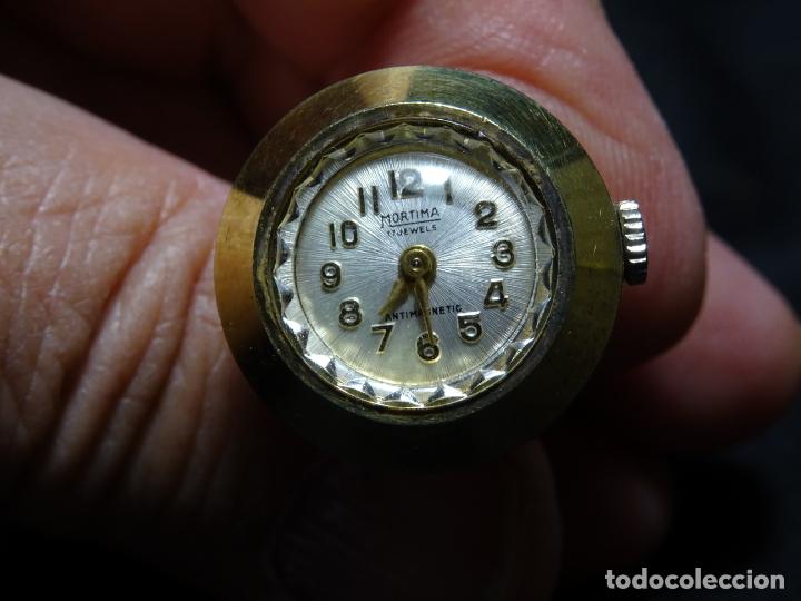 Relojes de bolsillo: Reloj miniatura con cadena colgante MORTIMA de señora. Cuerda. Funciona - Foto 7 - 295637313