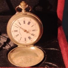 Relojes de bolsillo: RAR0 LUJO IMPRESIONANTE GOLIAT RELOJ BOLSILLO ROSKOPF SABONETA PLATA LEY AÑO 1900 140 GM.