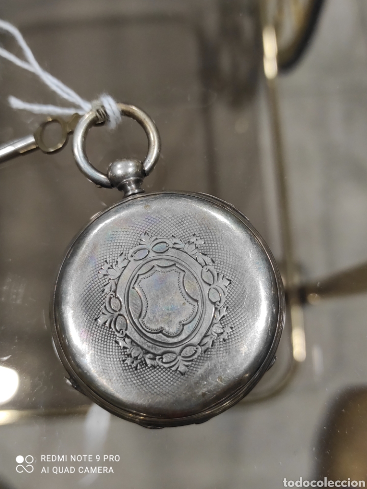 Relojes de bolsillo: Reloj de plata con llave incluida ref. 30(funciona) - Foto 2