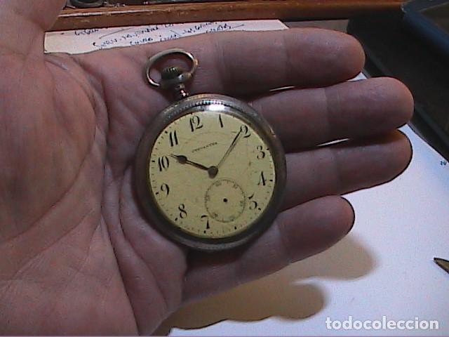 reloj de bolsillo de plata. carga manual. con c - Compra venta en  todocoleccion