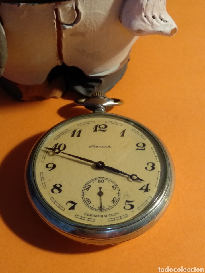 antiguo reloj de bolsillo ruso -marca molnija - - venta en todocoleccion