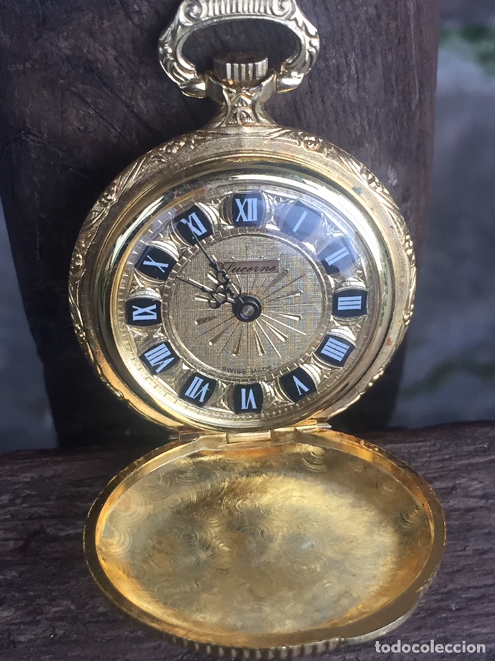 Detector Cerco autoridad reloj suizo de bolsillo mujer chapado oro - Compra venta en todocoleccion
