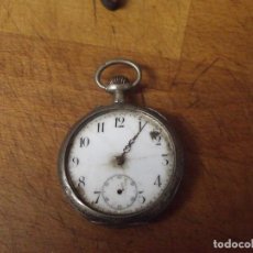 Relojes de bolsillo: ANTIGUO RELOJ BOLSILLO EN PLATA PUNZONADA-AÑO 1890-LOTE 259-44-FUNCIONA. Lote 309424773