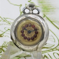 Relojes de bolsillo: MUY BONITO RELOJ DE BOLSILLO DE PLATA-DE MONJA-CIRCA 1860-1893-FRANCIA-FUNCIONANDO. Lote 310813613