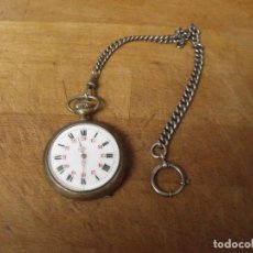 Relojes de bolsillo: ANTIGUO RELOJ BOLSILLO EN ARGENTAN -AÑO 1900- LOTE 259-46-FUNCIONA-LEONTINA EPOCA. Lote 311510368