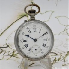 Relojes de bolsillo: META-ANTIGUO RELOJ DE BOLSILLO-CIRCA 1908-FUNCIONANDO. Lote 313893213