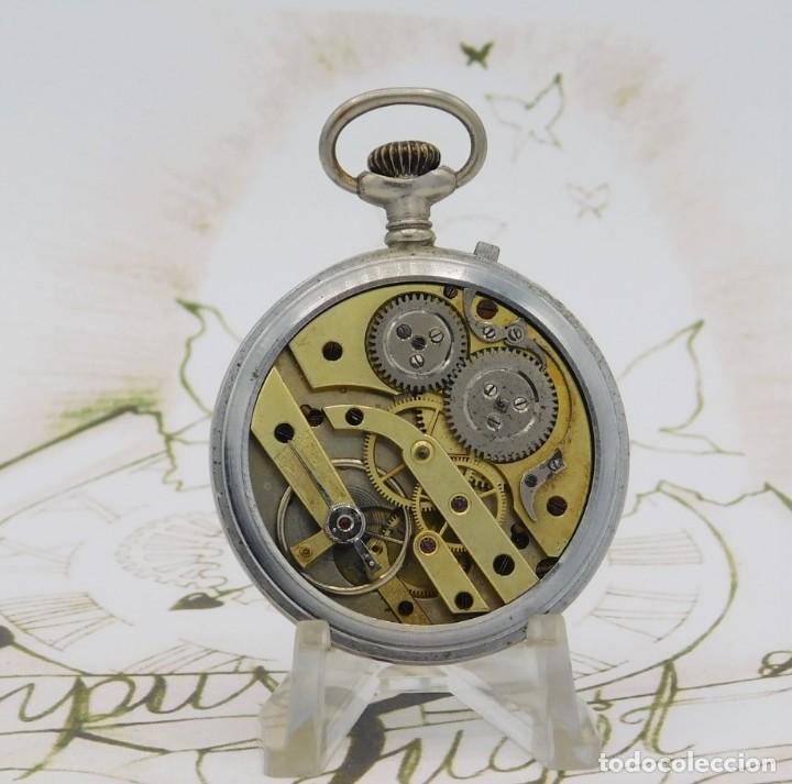 Relojes de bolsillo: META-ANTIGUO RELOJ DE BOLSILLO-CIRCA 1908-FUNCIONANDO - Foto 3