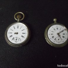 Relojes de bolsillo: 2 RELOJES DE BOLSILLO ANTIGUOS EN PLATA AÑO 1890-LOTE 259-50