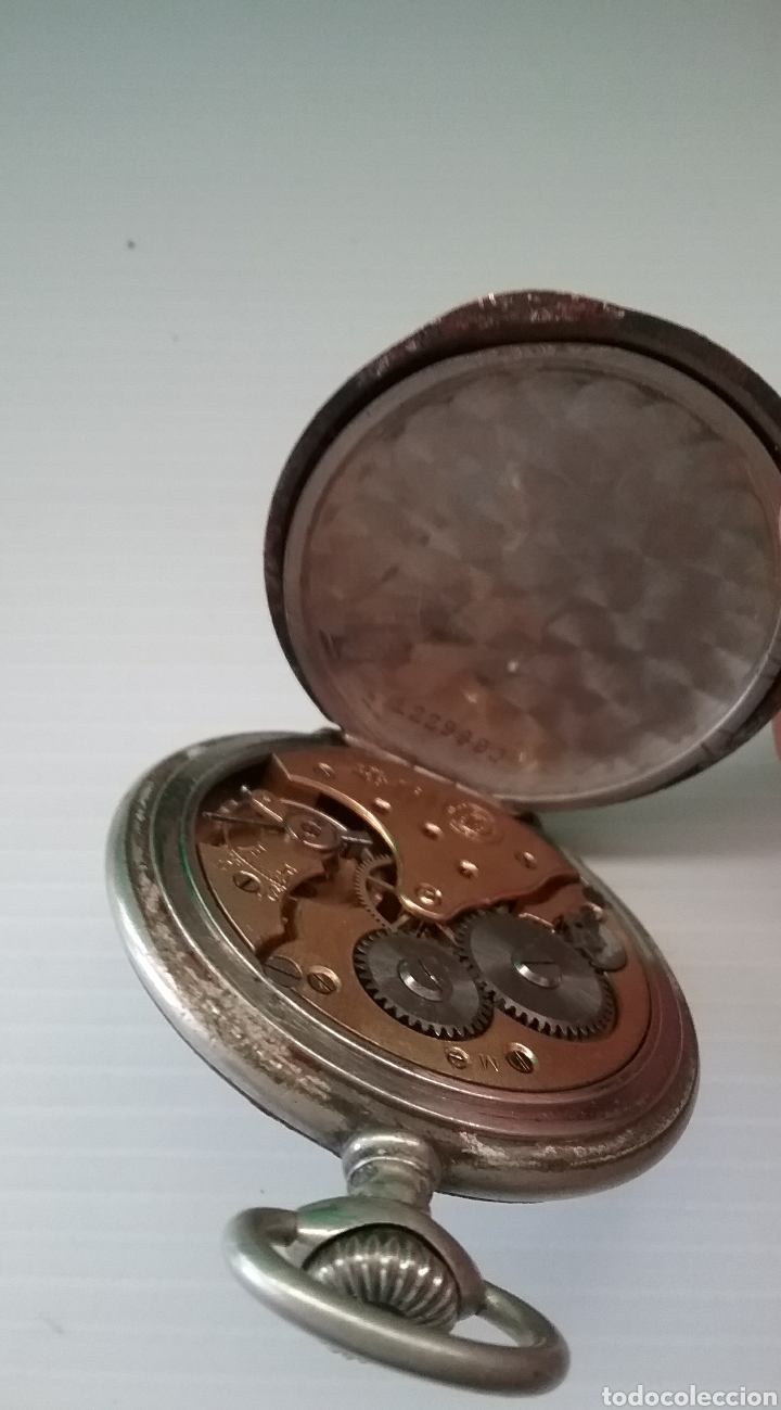 Relojes de bolsillo: Reloj bolsillo Moeris. 24 horas. Funciona. - Foto 5