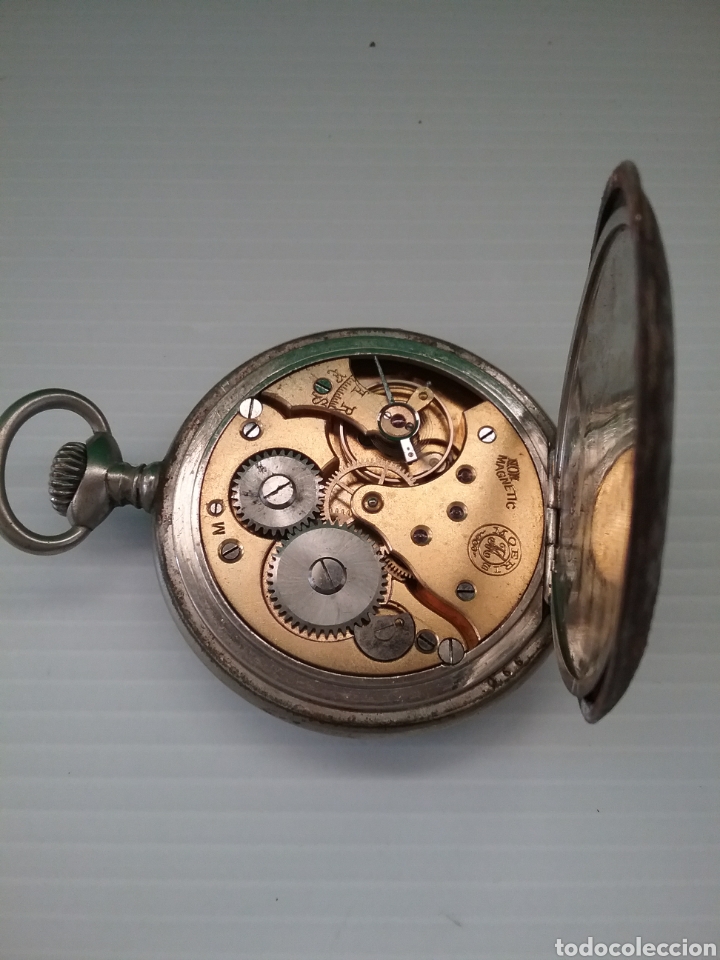 Relojes de bolsillo: Reloj bolsillo Moeris. 24 horas. Funciona. - Foto 6