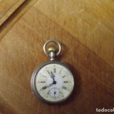 Relojes de bolsillo: ANTIGUO RELOJ BOLSILLO EN PLATA PUNZONADA- AÑO 1890 - LOTE 259-52-FUNCIONA. Lote 320734848