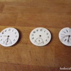 Relojes de bolsillo: 3 MAQUINARIAS ANTIGUAS PARA RELOJES DE BOLSILLO-LOTE 259-55