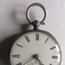 Relojes de bolsillo: RELOJ DE PLATA, J W SHINNER , FUNCIONA, MEDIDA 43 MM
