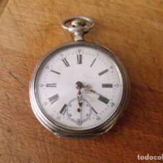 Relojes de bolsillo: ANTIGUO RELOJ BOLSILLO EN PLATA PUNZONADA- AÑO 1890 - LOTE 259-57. Lote 338529913