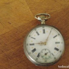 Relojes de bolsillo: ANTIGUO RELOJ BOLSILLO EN PLATA PUNZONADA- AÑO 1890 - LOTE 259-57. Lote 339909398