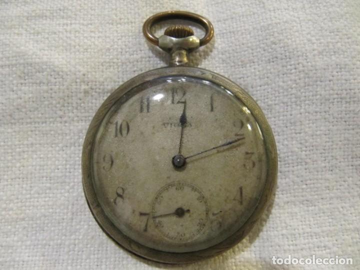 Relojes de bolsillo: ANTIGUO RELOJ DE BOLSILLO - VIOLA - EN PLATA - FUNCIONA - Foto 3