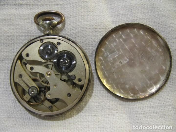 Relojes de bolsillo: ANTIGUO RELOJ DE BOLSILLO - VIOLA - EN PLATA - FUNCIONA - Foto 4