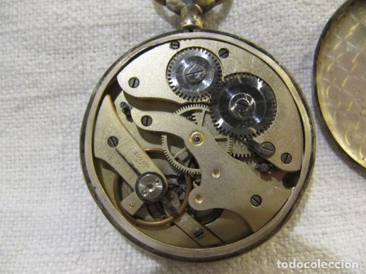 Relojes de bolsillo: ANTIGUO RELOJ DE BOLSILLO - VIOLA - EN PLATA - FUNCIONA - Foto 6
