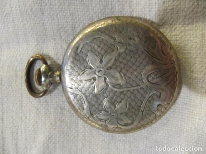Relojes de bolsillo: ANTIGUO RELOJ DE BOLSILLO - VIOLA - EN PLATA - FUNCIONA - Foto 7