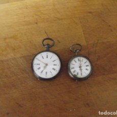 Relojes de bolsillo: 2 ANTIGUO RELOJES DE BOLSILLO EN PLATA PUNZONADA-AÑO 1890-LOTE 259-57