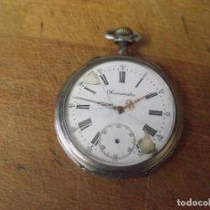 Relojes de bolsillo: ANTIGUO RELOJ BOLSILLO EN PLATA PUNZONADA- AÑO 1890 - FUNCIONA- LOTE 259-58. Lote 342784383