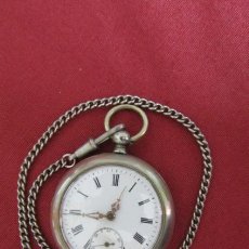 Relojes de bolsillo: ANTIGUO RELOJ SUIZO DE BOLSILLO MECÁNICO DE CUERDA MANUAL CON SU LLAVE AÑO 1850 / 1890 Y FUNCIONA. Lote 345040288