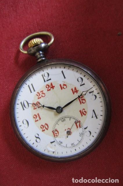 Antiguo Reloj Bolsillo Aleman En Plata Funcional Siglo Xix.!