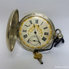 Relojes de bolsillo: RELOJ DE BOLSILLO ROBERT BRANDT, CON LLAVE. PLATA DE LEY.. Lote 347114488