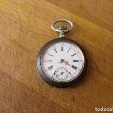 Relojes de bolsillo: ANTIGUO RELOJ BOLSILLO EN ACERO AÑO 1920 -- LOTE 259-60-FUNCIONA. Lote 347264958