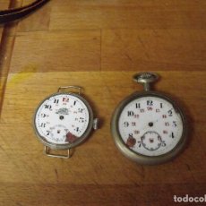 Relojes de bolsillo: 2 RELOJES ANTIGUOS DE BOLSILLO AÑO 1920-LOTE 259-61