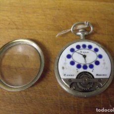 Relojes de bolsillo: ANTIGUO RELOJ BOLSILLO-HEBDOMAS 8 DIAS-EN ARGENTAN-AÑO 1910-LOTE 259-62. Lote 353748413
