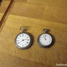 Relojes de bolsillo: 2 RELOJES DE BOLSILLO ANTIGUOS PARA COLGAR EN EL CUELLO-LOTE 259-62-FUNCIONAN