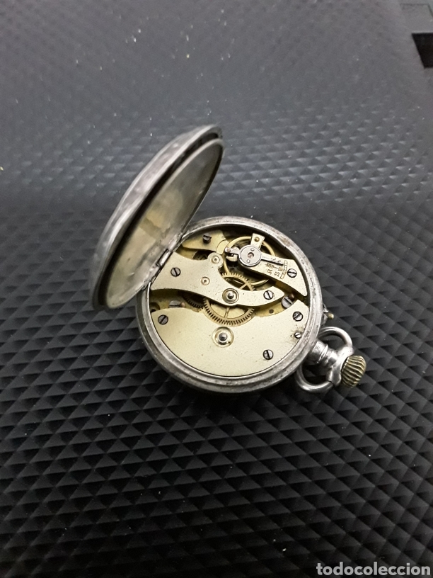 Relojes de bolsillo: Reloj de bolsillo en plata y funcionando - Foto 8