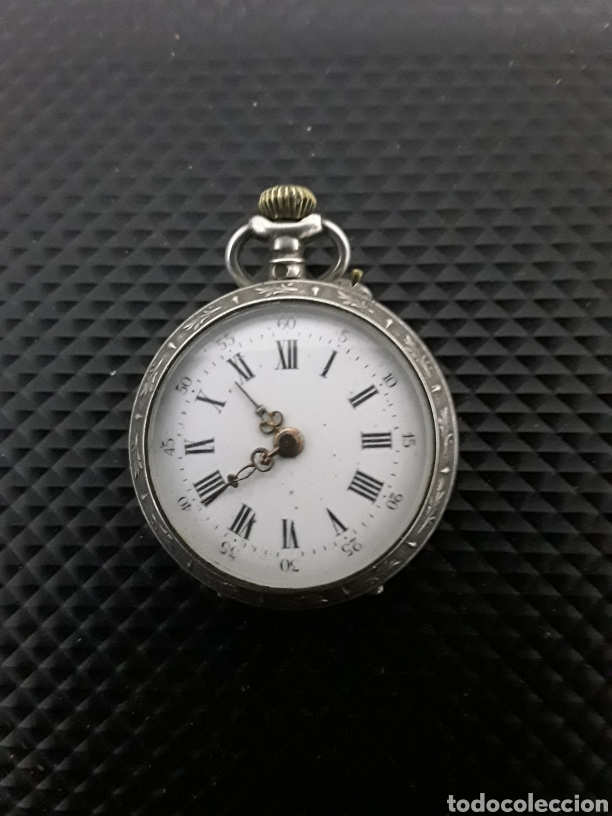 Relojes de bolsillo: Reloj de bolsillo en plata y funcionando - Foto 1