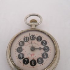 Relojes de bolsillo: RELOJ DE BOLSILLO ACERO MARCA META, FUNCIONA, DIAMETRO 50 MM. Lote 363528120