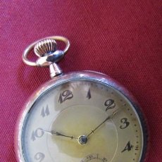 Relojes de bolsillo: ANTIGUO RELOJ ALEMÁN DE BOLSILLO MECÁNICO DE CUERDA MANUAL EN PLATA 0,800 AÑO 1930 / 1940 Y FUNCIONA
